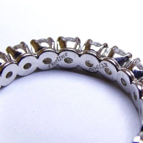 Cartier Platinum Diamond Wedding Eternity Band - Picture 4 of 7